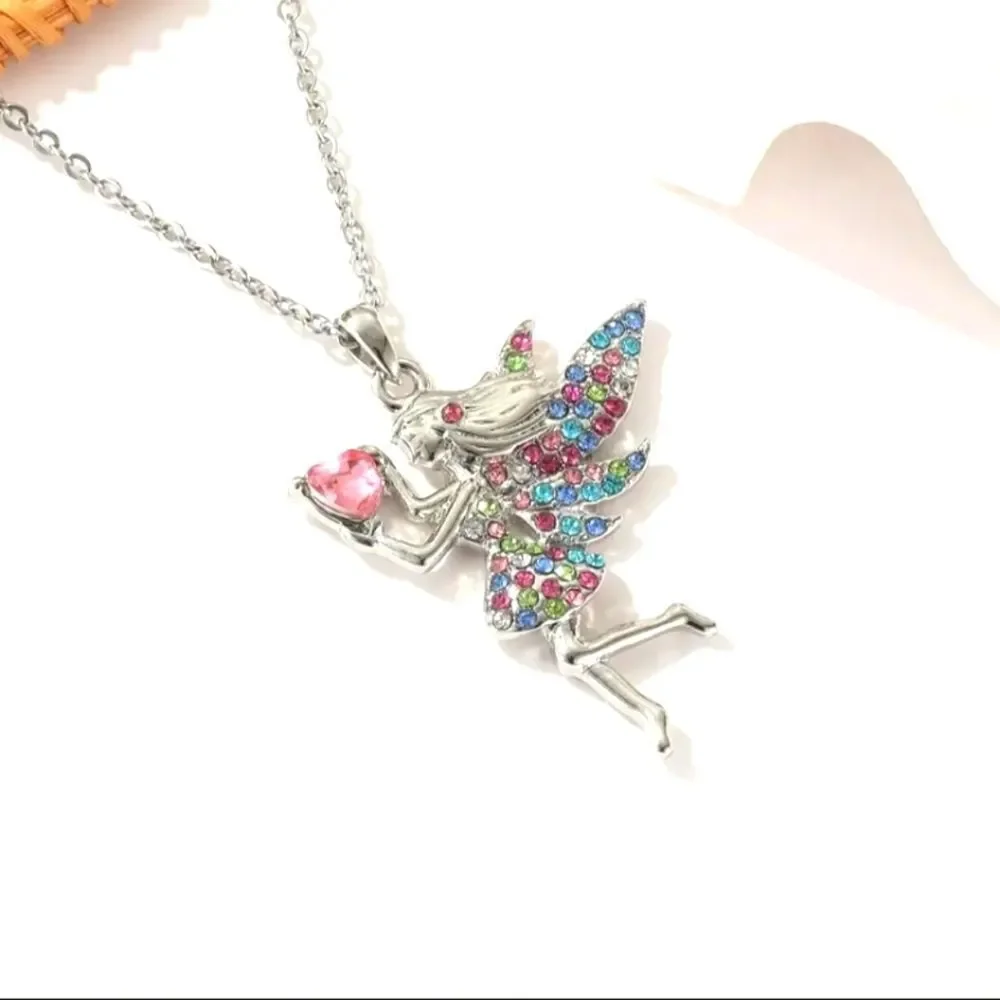 Stunning Fairy Rhinestones Necklace For Adults And Kids